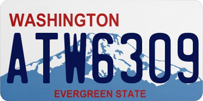 WA license plate ATW6309