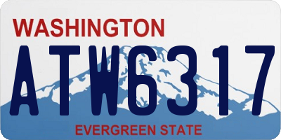 WA license plate ATW6317