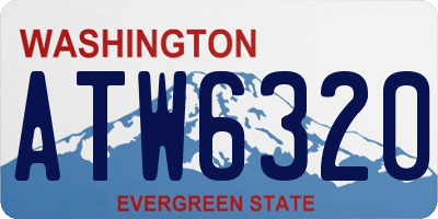 WA license plate ATW6320