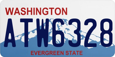 WA license plate ATW6328