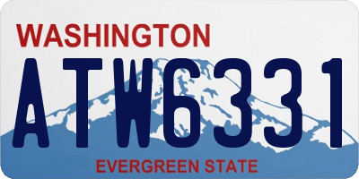 WA license plate ATW6331