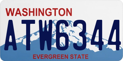 WA license plate ATW6344