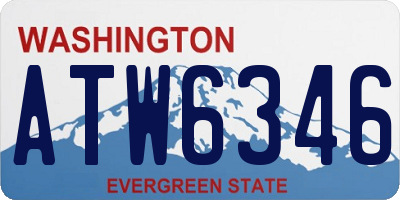 WA license plate ATW6346