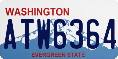 WA license plate ATW6364