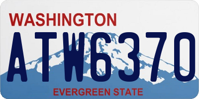 WA license plate ATW6370