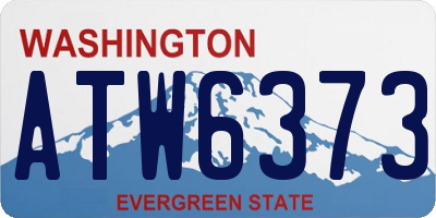 WA license plate ATW6373
