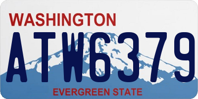 WA license plate ATW6379
