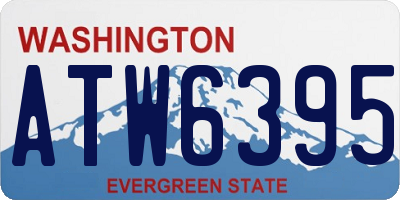 WA license plate ATW6395