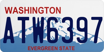 WA license plate ATW6397