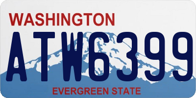 WA license plate ATW6399