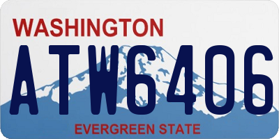 WA license plate ATW6406