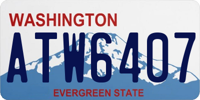 WA license plate ATW6407
