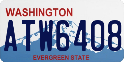 WA license plate ATW6408