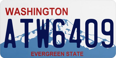 WA license plate ATW6409
