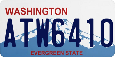 WA license plate ATW6410