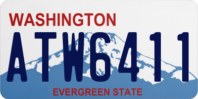WA license plate ATW6411