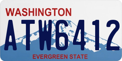 WA license plate ATW6412