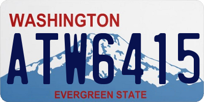WA license plate ATW6415