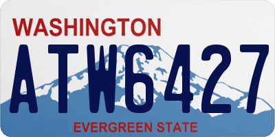 WA license plate ATW6427