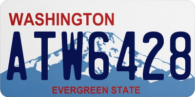 WA license plate ATW6428