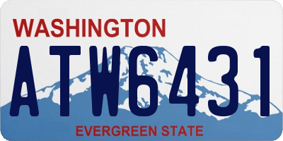 WA license plate ATW6431