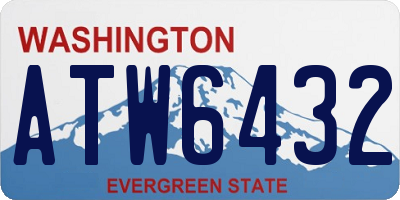 WA license plate ATW6432