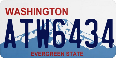 WA license plate ATW6434