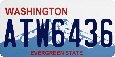 WA license plate ATW6436