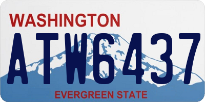 WA license plate ATW6437