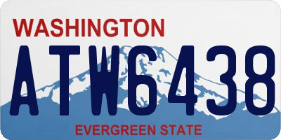 WA license plate ATW6438