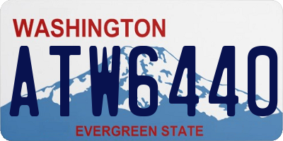 WA license plate ATW6440