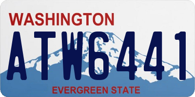 WA license plate ATW6441