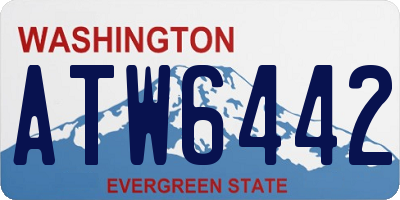 WA license plate ATW6442