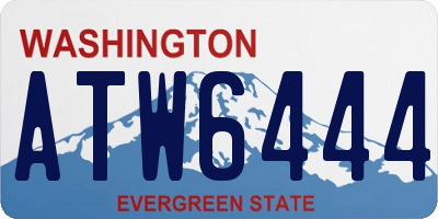 WA license plate ATW6444