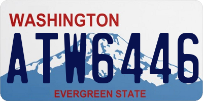 WA license plate ATW6446