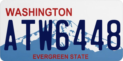 WA license plate ATW6448