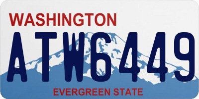 WA license plate ATW6449