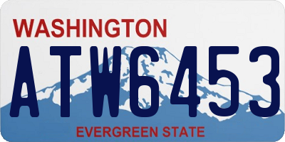 WA license plate ATW6453