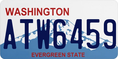WA license plate ATW6459