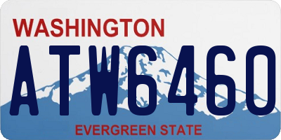 WA license plate ATW6460