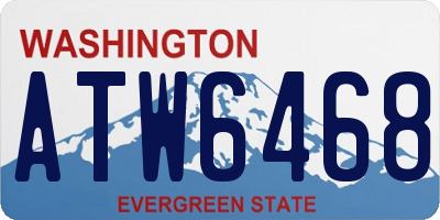 WA license plate ATW6468