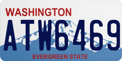WA license plate ATW6469