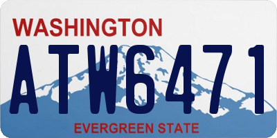 WA license plate ATW6471