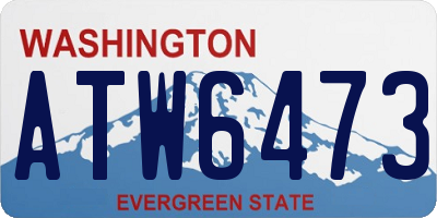 WA license plate ATW6473
