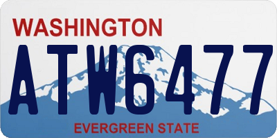 WA license plate ATW6477