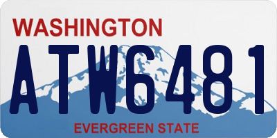 WA license plate ATW6481