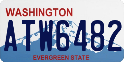 WA license plate ATW6482