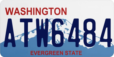 WA license plate ATW6484