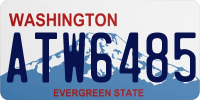 WA license plate ATW6485