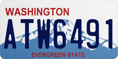 WA license plate ATW6491